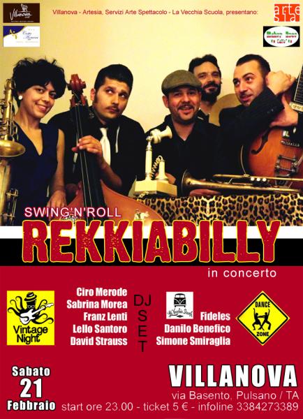 REKKIABILLY in concerto + VINTAGE NIGHT,The Party!!! + DANCE ZONE