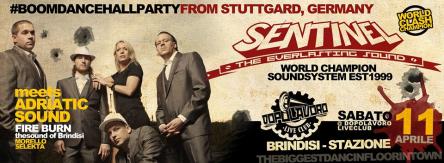 Sabato 11 Aprile Boom Dancehall Party al Dopolavoro di Brindisi con Sentinel Sound