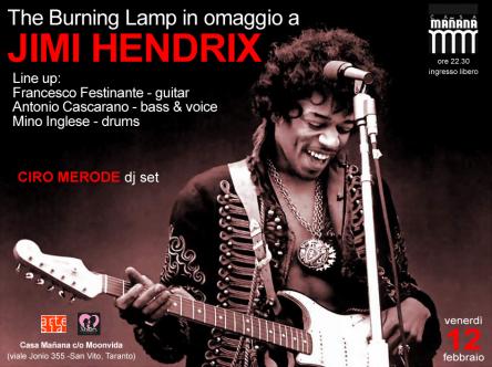 Omaggio a Jimi Hendrix con The Burning Lamp in concerto