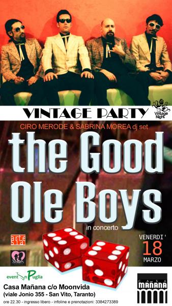 Vintage Party con Good Ole Boys in concerto + Ciro Merode & Sabrina Morea dj set