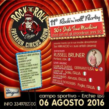 Sabato 6 agosto Erchie Rock 'n' Roll Party 2016