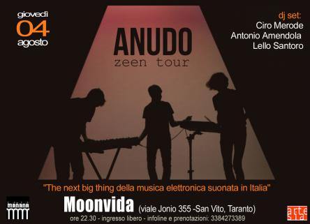 Anudo in concerto + Ciro Merode, Antonio Amendola e Lello Santoro dj set
