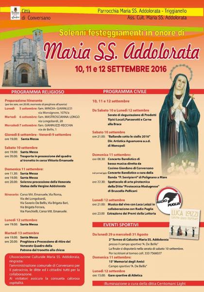 Festa patronale in onore di Maria SS. Addolorata
