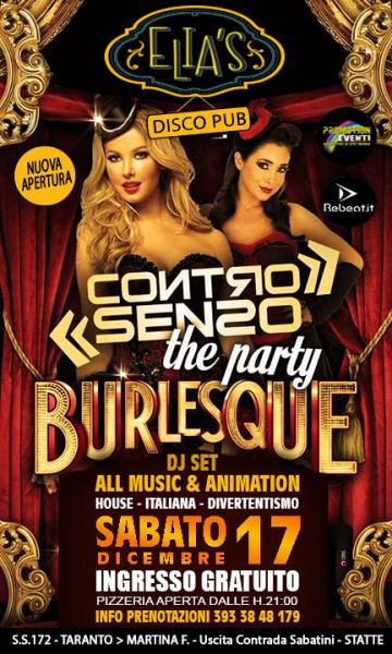 Disco Pub Elia's - Sab 17 Dicembre ControSenso Party Burlesque