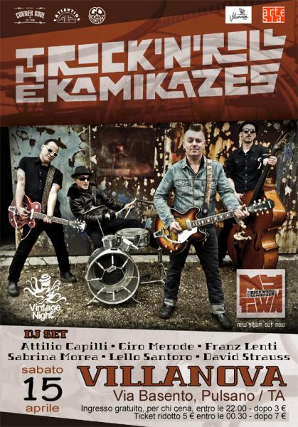 The Rock'N'Roll Kamikazes in concerto + Vintage Crew