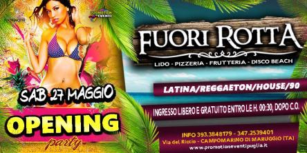 Sab 27 Maggio - Inaugurazione FUORI ROTTA @ CAMPOMARINO - Latin & House Party