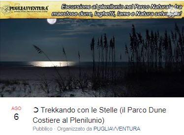 Trekkando con le stelle: il Parco Dune Costiere by night