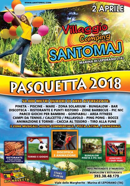 Pasquetta 2018 al Villaggio Camping SANTOMAJ - Marina di Leporano TA