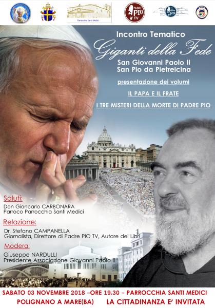 San Giovanni Paolo II – San Pio da PIETRELCINA GIGANTI DELLA FEDE