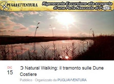 Natural walking: il tramonto sulle dune costiere