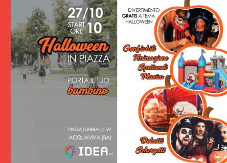Halloween magic party in piazza