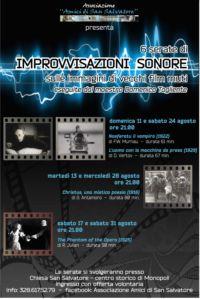 IMPROVVISAZIONI SONORE SULLE IMMAGINI DI VECCHI FILM MUTI