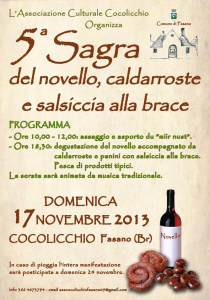 5^SAGRA DEL NOVELLO,CALDARROSTE E SALSICCIA ALLA BRACE