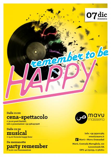 Remember to be Happy
