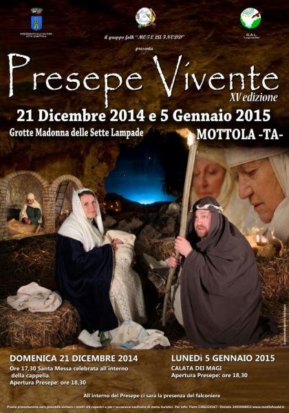 MOTTOLA (TA):    Parte l’organizzazione della 15a edizione del Presepe Vivente