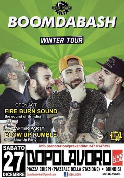 BOOMDABASH live al Dopolavoro Live Club di Brindisi Sabato 27 Dicembre