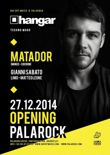 Inaugurazione Palarock di Aradeo (LE): Sabato 27 Dicembre Dj set di MATADOR