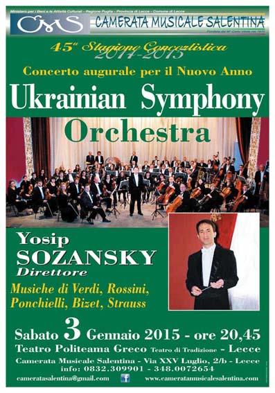 Sabato 3 Gennaio Concerto di Capodanno al Teatro Politeama Greco di Lecce