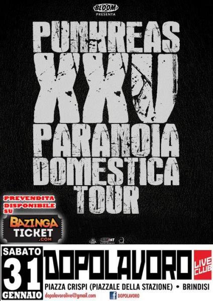 Punkreas Live Sabato 31 Gennaio al Dopolavoro di Brindisi