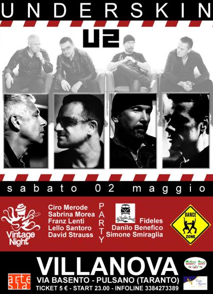 U2 Party con UnderSkin in concerto + Vintage Night + Dance Zone