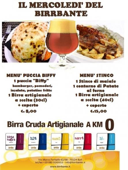 MERCOLEDI' SERA AL BIRRBANTE 