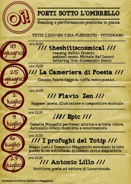 POETI SOTTO L’OMBRELLO