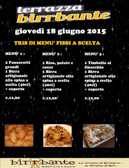 TERRAZZA BIRRBANTE PRESENTA: 