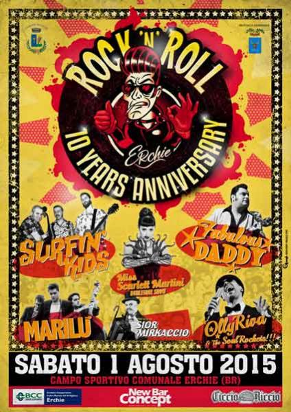 Sabato 1 Agosto la decima edizione di Erchie Rock'n'Roll Party
