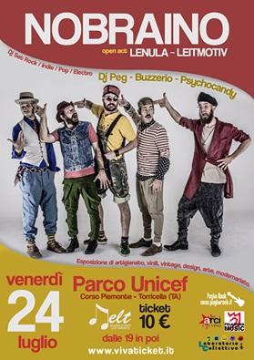 NOBRAINO in concerto UNICA DATA IN PUGLIA - Open act live: Lenula + Leitmotiv + Dj Set Indie Rock