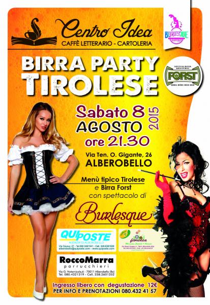 BIRRA PARTY TIROLESE & BURLESQUE SHOW
