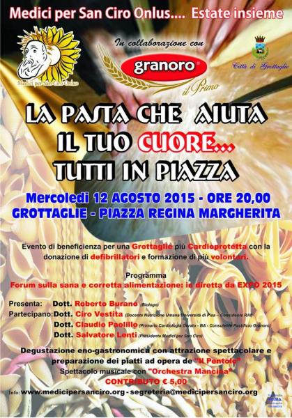 LA PASTA CHE AIUTA IL TUO CUORE... TUTTI IN PIAZZA!