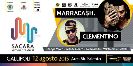 Sacara Summer Festival: Marracash e Clementino il 12 Agosto a Gallipoli