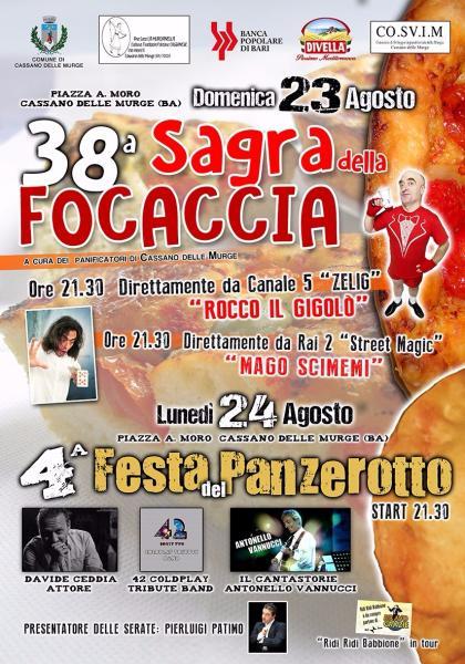 38° Sagra Della Focaccia e 4° Festa del Panzerotto