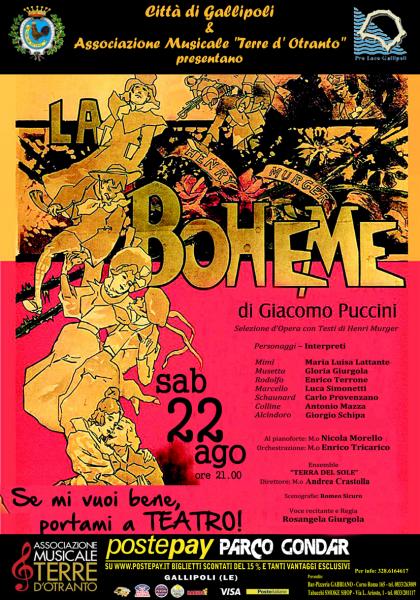 LA BOHEME di G. Puccini