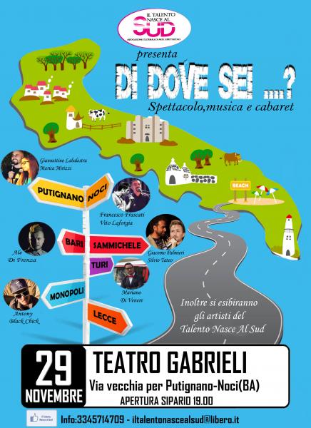 29/11 DI DOVE SEI....? @TeatroGabrieli Noci 