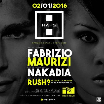 Nakadia e Fabrizio Maurizi Sabato 2 Gennaio alle Industrie Musicali di Maglie (LE)