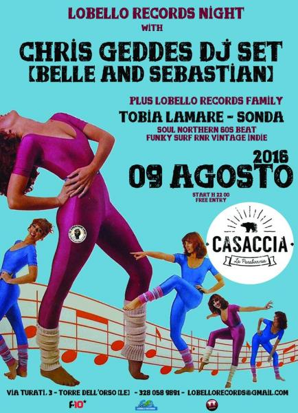 Lobello Records Night with Chris Geddes [Belle and Sebastian]  plus Lobello Records Family with Tobi