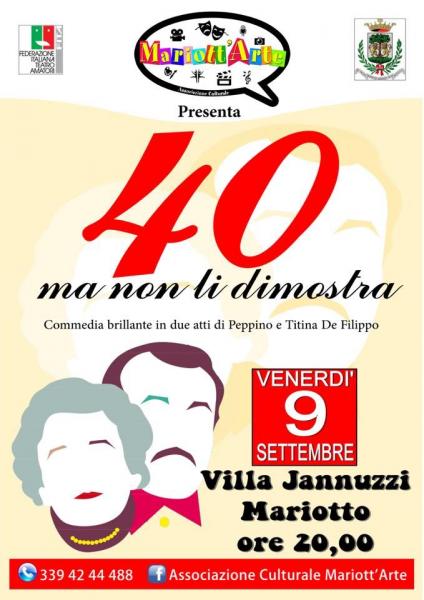 Quaranta ... ma non li dimostra