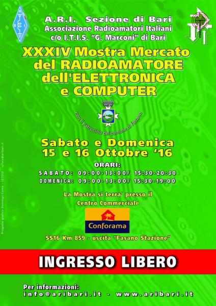 XXXIV Mostra Mercato del Radioamatore e dell'Elettronica Fasano (Br)