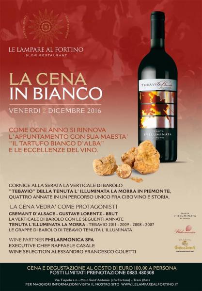 La Cena in Bianco a Le Lampare al Fortino…il Barolo e il Tartufo Bianco