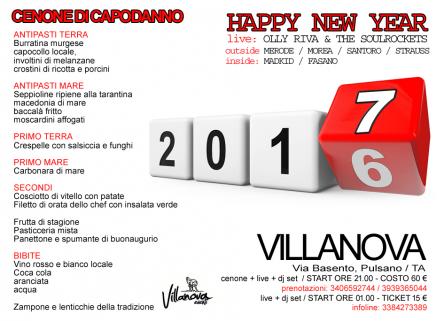 CENONE CAPODANNO 2017 al VILLANOVA
