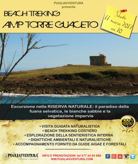 Beach trekking a Torre Guaceto