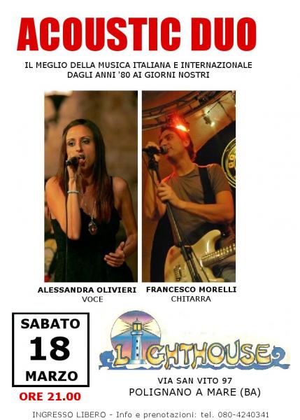Francesco Morelli duo al Lighthouse Pub