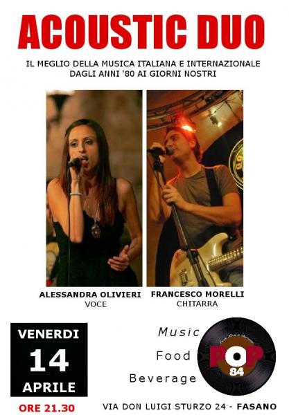 Serata musicale al Pop 84