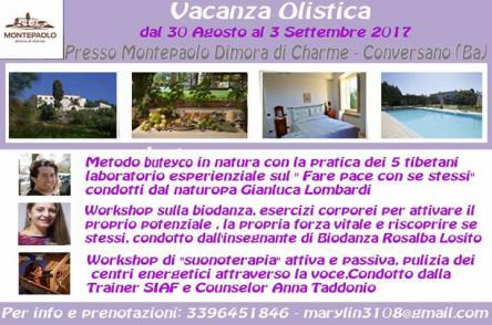 Vacanza olistica di 5 giorni in Puglia + Seminari