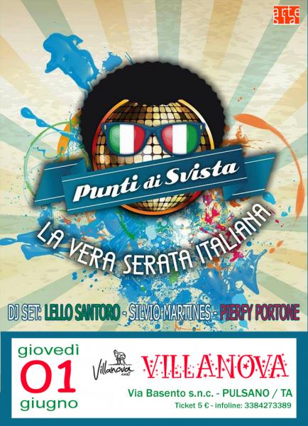La festa italiana con i Punti di Svista in concerto
