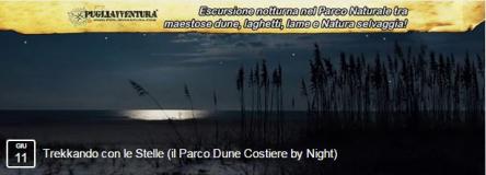Trekkando con le stelle: il Parco Dune Costiere by night