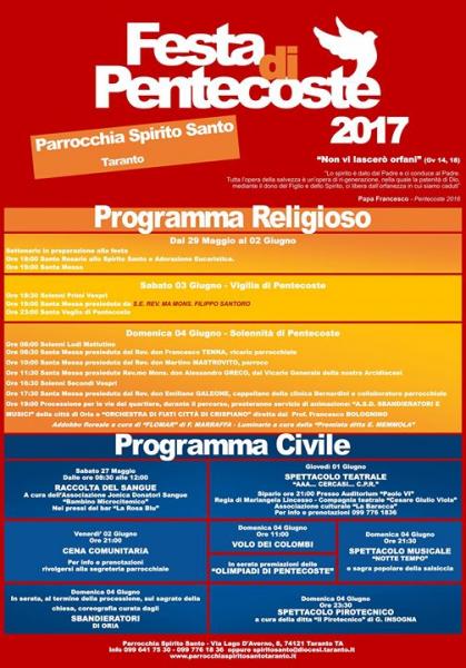 Festa di Pentecoste 2017
