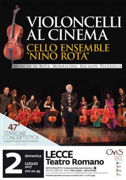 Violoncelli al Cinema - Domenica 2 Luglio al Teatro Romano di Lecce