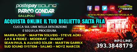 Eventi PARCO GONDAR - GALLIPOLI - ACQUISTA IL TUO BIGLIETTO ONLINE
